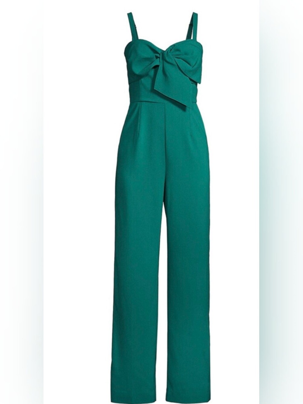 Lilly Pulitzer Kavia Bow Jumpsuit Hosta Green Wide Leg Size 14